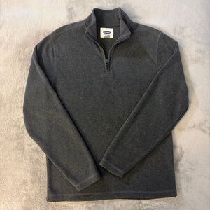 Old Navy Men’s Charcoal Grey 1/4 Zip Microfleece Pullover - Size S - NWOT